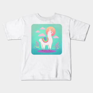 Llama Unicorn Kids T-Shirt